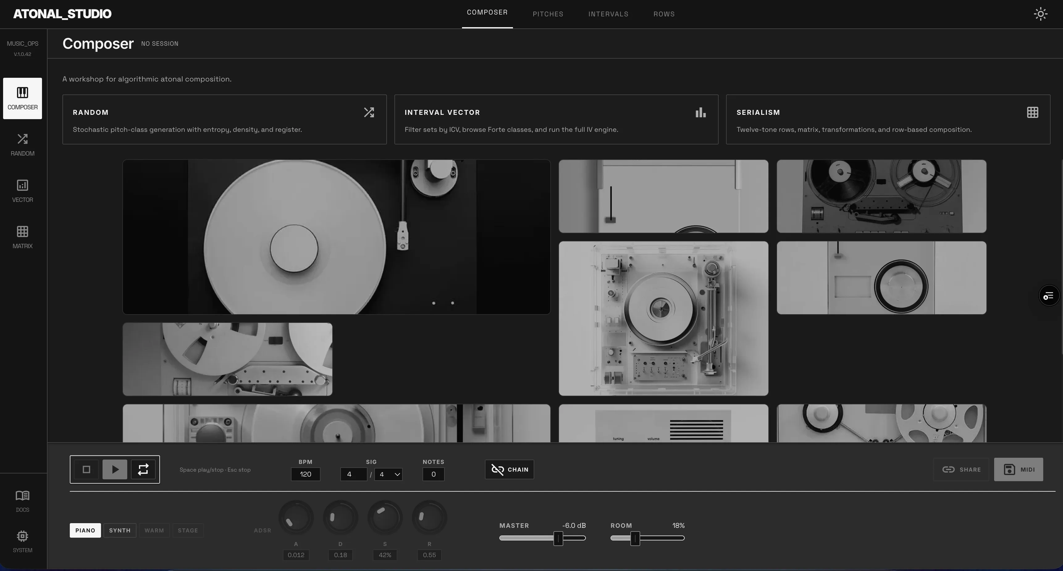 Atonal Studio — primary view
